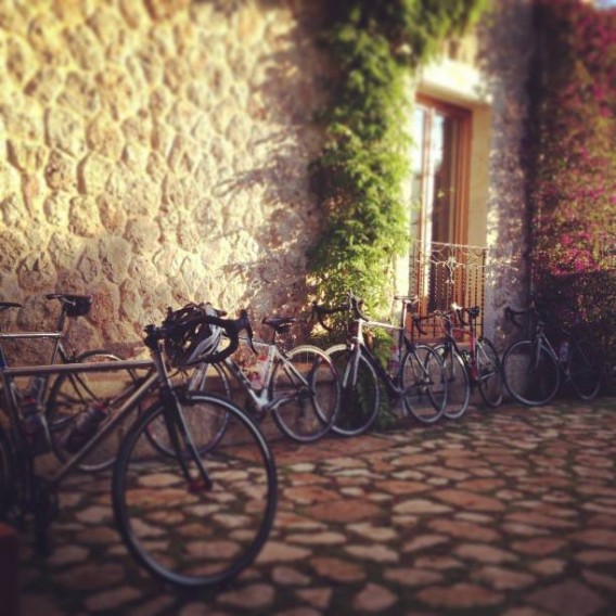 Morning light. The bikes are ready to ride.
