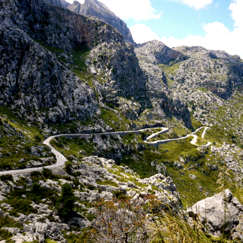 View of Sa Callobra. This is an epic descent and an amazing climb on a bike.